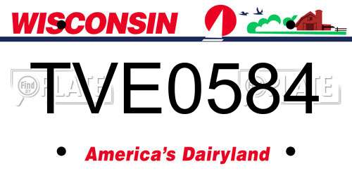 TVE0584 Wisconsin License Plate