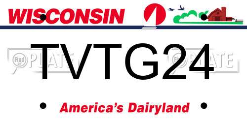 TVTG24 Wisconsin License Plate