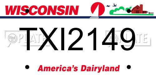 TXI2149 Wisconsin License Plate