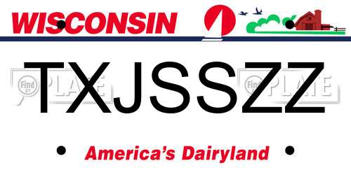 TXJSSZZ Wisconsin License Plate