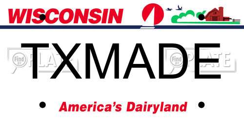 TXMADE Wisconsin License Plate