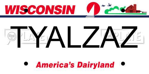 TYALZAZ Wisconsin License Plate