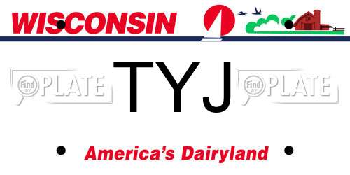 TYJ Wisconsin License Plate