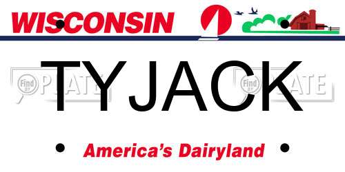 TYJACK Wisconsin License Plate