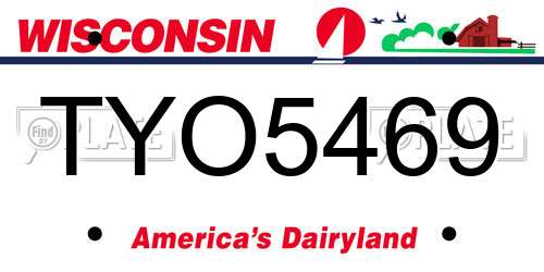 TYO5469 Wisconsin License Plate
