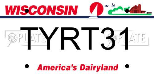 TYRT31 Wisconsin License Plate