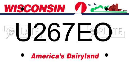 U267EO Wisconsin License Plate