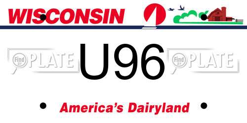 U96 Wisconsin License Plate