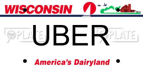 UBER Wisconsin License Plate