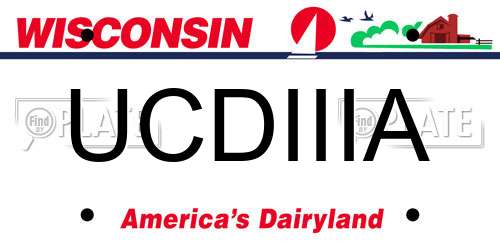 UCDIIIA Wisconsin License Plate
