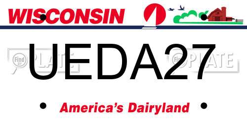 UEDA27 Wisconsin License Plate