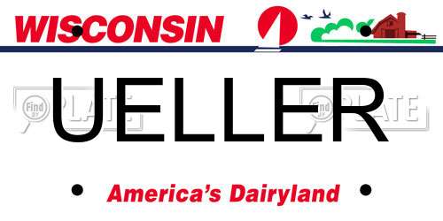 UELLER Wisconsin License Plate