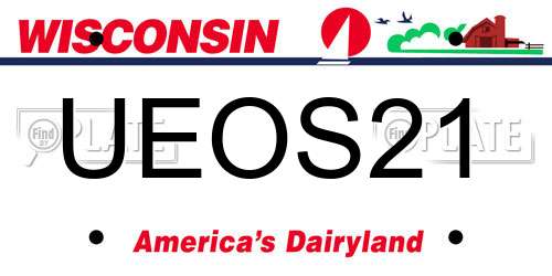 UEOS21 Wisconsin License Plate