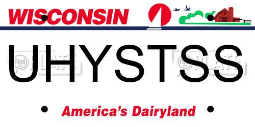 UHYSTSS Wisconsin License Plate