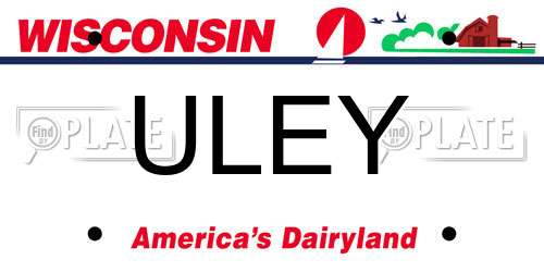 ULEY Wisconsin License Plate