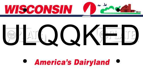 ULQQKED Wisconsin License Plate