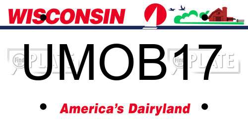 UMOB17 Wisconsin License Plate