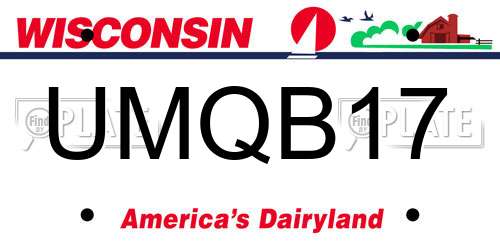 UMQB17 Wisconsin License Plate