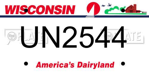 UN2544 Wisconsin License Plate