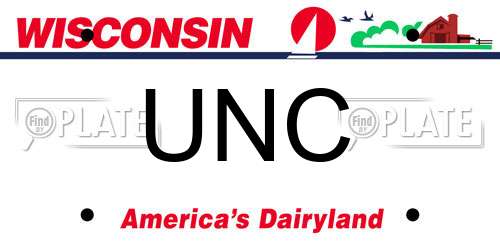 UNC Wisconsin License Plate