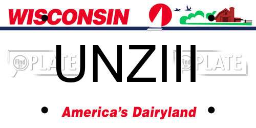 UNZIII Wisconsin License Plate