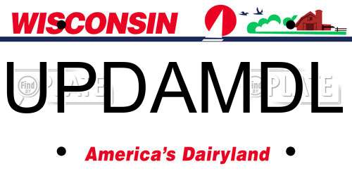 UPDAMDL Wisconsin License Plate