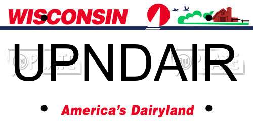 UPNDAIR Wisconsin License Plate