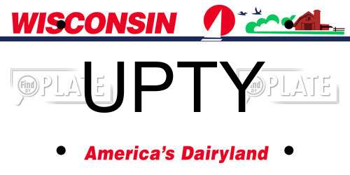 UPTY Wisconsin License Plate