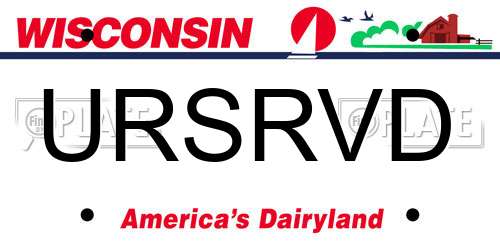 URSRVD Wisconsin License Plate