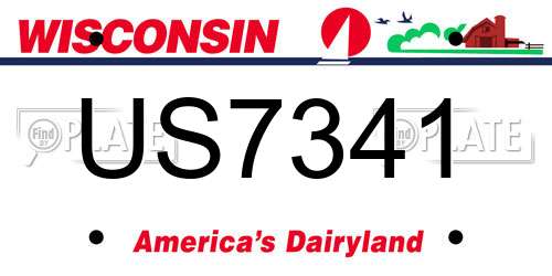US7341 Wisconsin License Plate