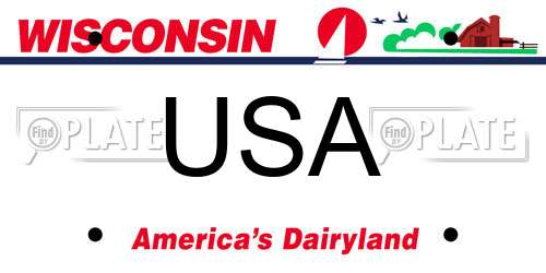 USA Wisconsin License Plate