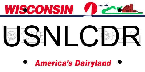 USNLCDR Wisconsin License Plate