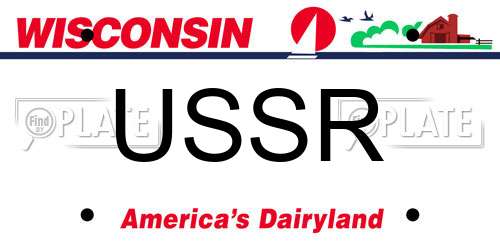 USSR Wisconsin License Plate