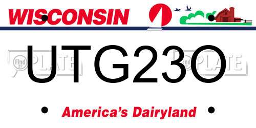 UTG23O Wisconsin License Plate