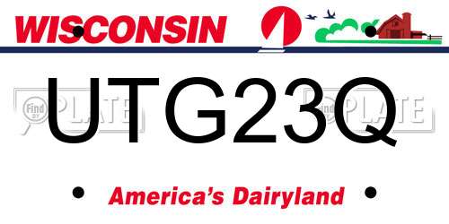 UTG23Q Wisconsin License Plate