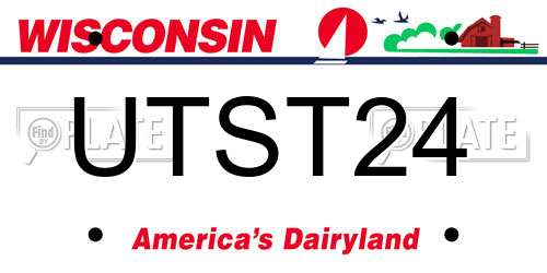 UTST24 Wisconsin License Plate