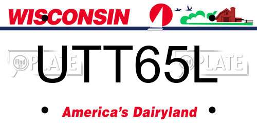 UTT65L Wisconsin License Plate