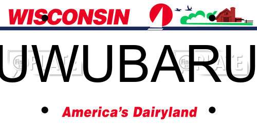 UWUBARU Wisconsin License Plate
