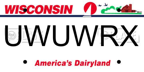 UWUWRX Wisconsin License Plate