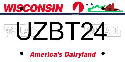 UZBT24 Wisconsin License Plate