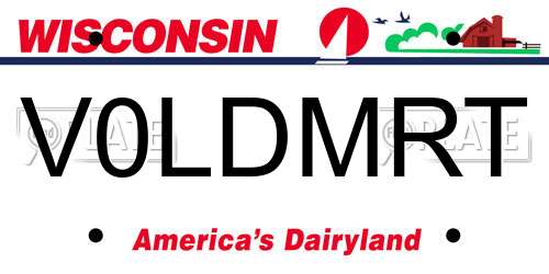 V0LDMRT Wisconsin License Plate