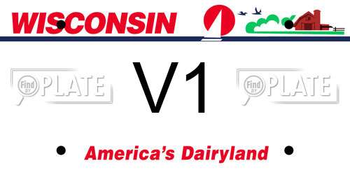 V1 Wisconsin License Plate
