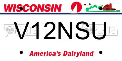 V12NSU Wisconsin License Plate