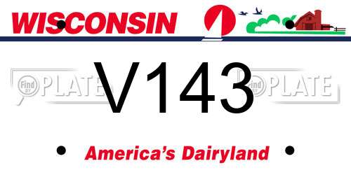 V143 Wisconsin License Plate