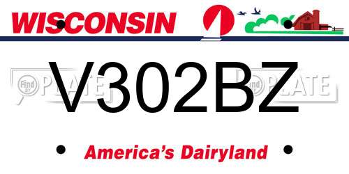 V302BZ Wisconsin License Plate