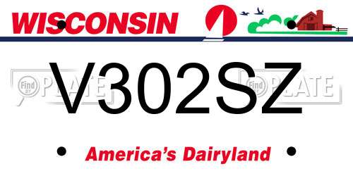 V302SZ Wisconsin License Plate