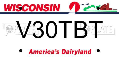 V30TBT Wisconsin License Plate
