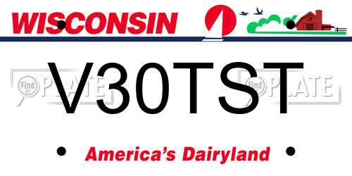 V30TST Wisconsin License Plate