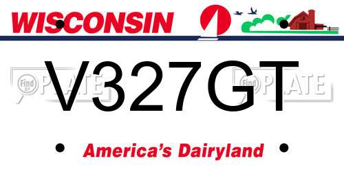V327GT Wisconsin License Plate