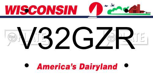 V32GZR Wisconsin License Plate